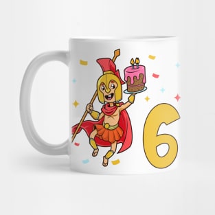 I am 6 with Spartan - kids birthday 6 years old Mug